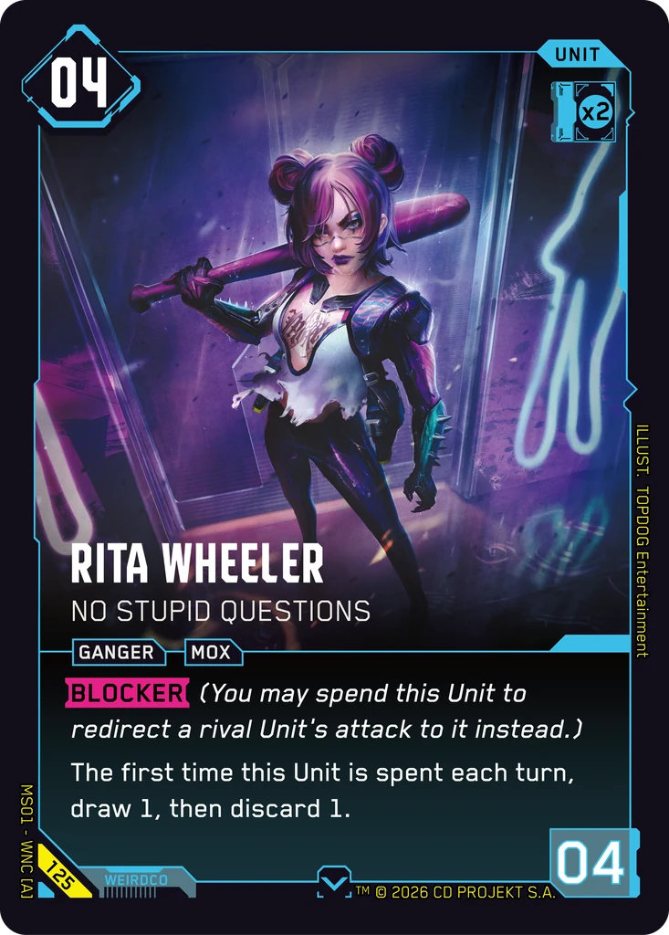 Rita Wheeler — No Stupid Questions - Blue Unit, cost 4